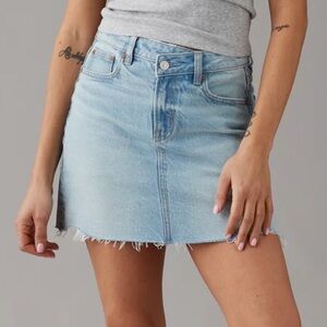 American Eagle Crossover High-Waisted Perfect Mini Denim Skirt Size 18